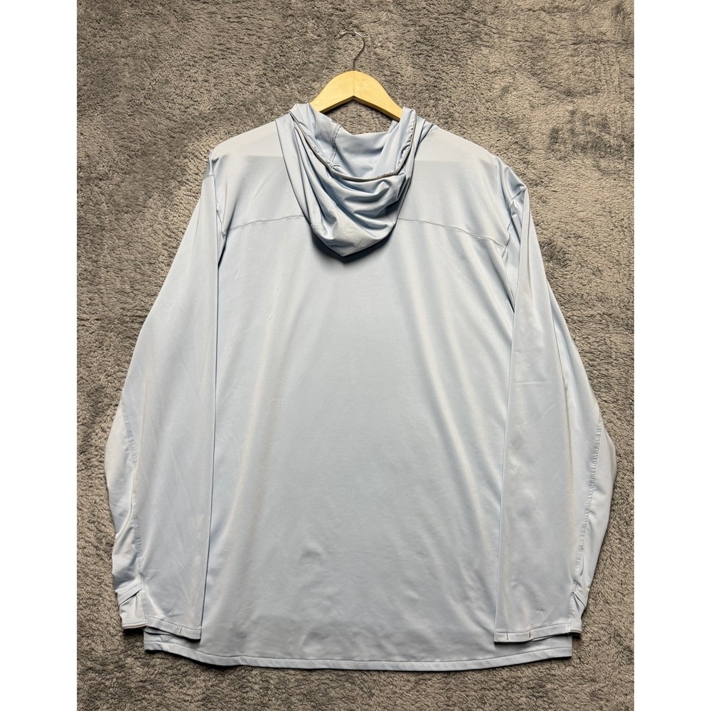 Simms Solarflex Hoodie Mens 2XL Blue Fishing UPF 50 Outdoor Lightweight Stretch - Picture 2 of 9